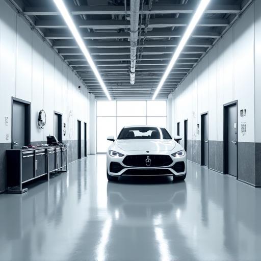 照明が整ったクリーンなKiku Royalの施工スペース